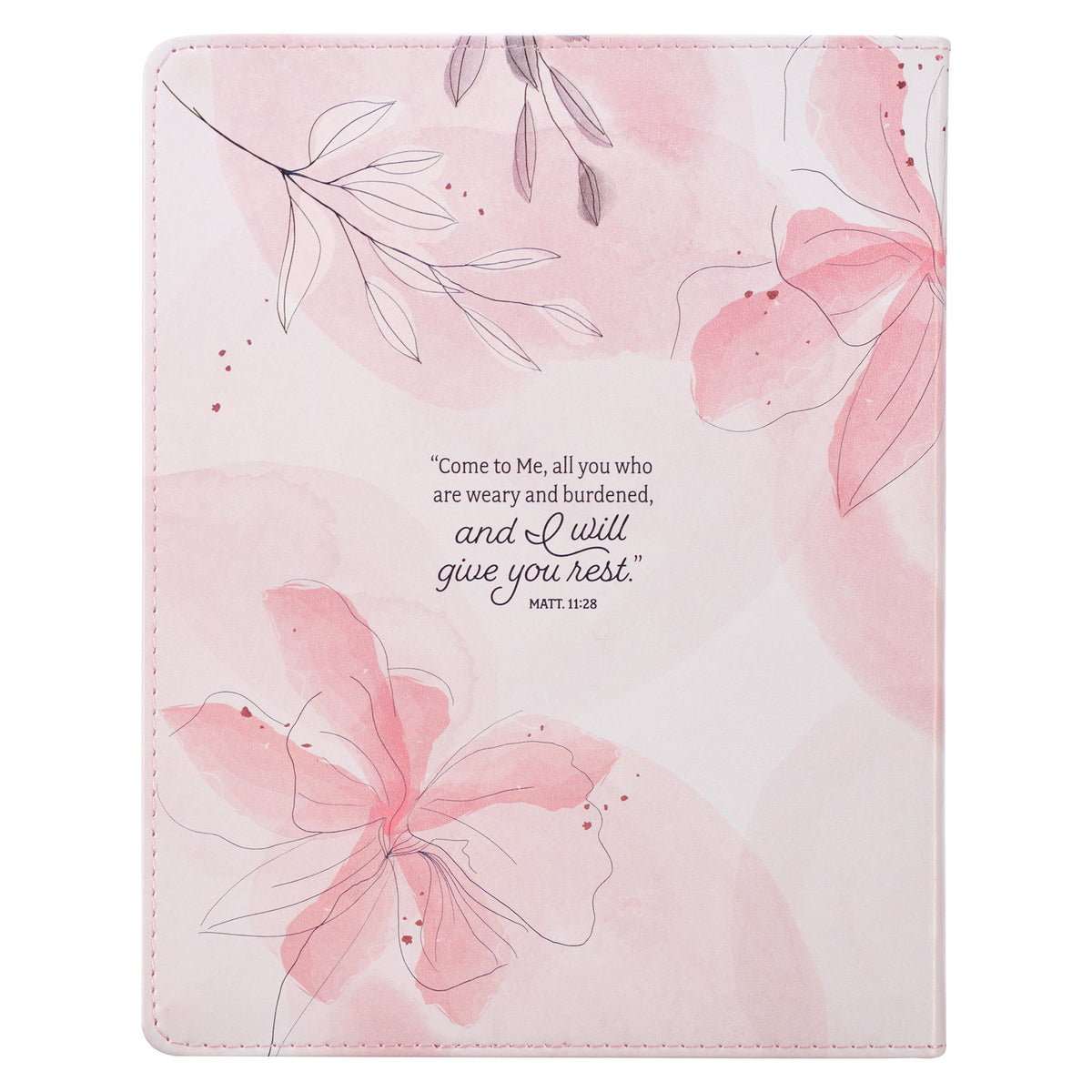 Rest in Me Pink Faux Leather Devotional by Christian Art Gifts, product view 2