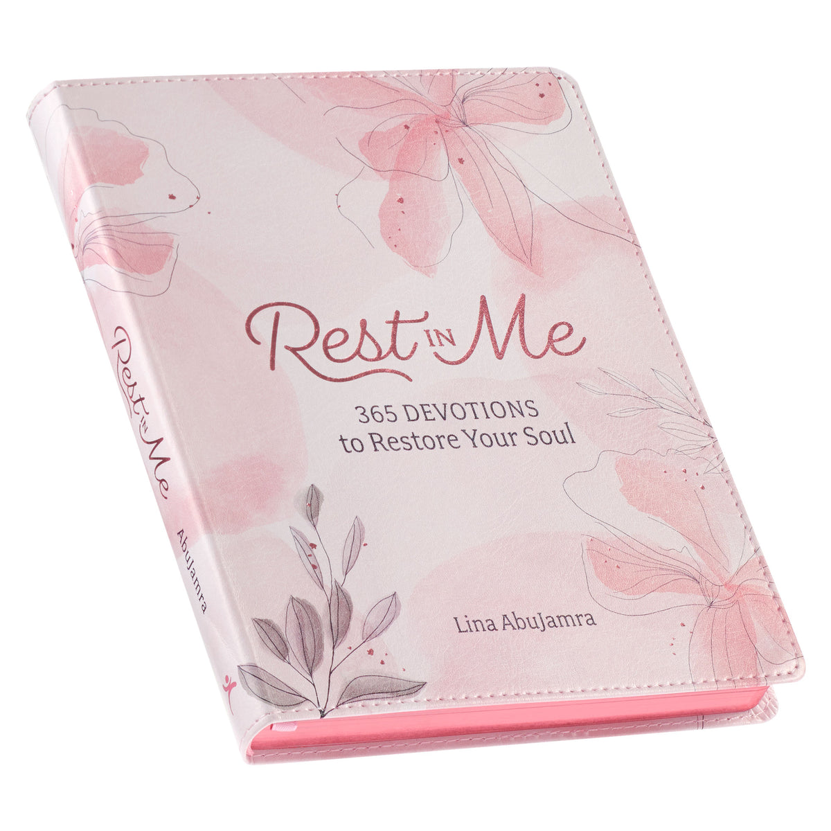 Rest in Me Pink Faux Leather Devotional by Christian Art Gifts, product view 3