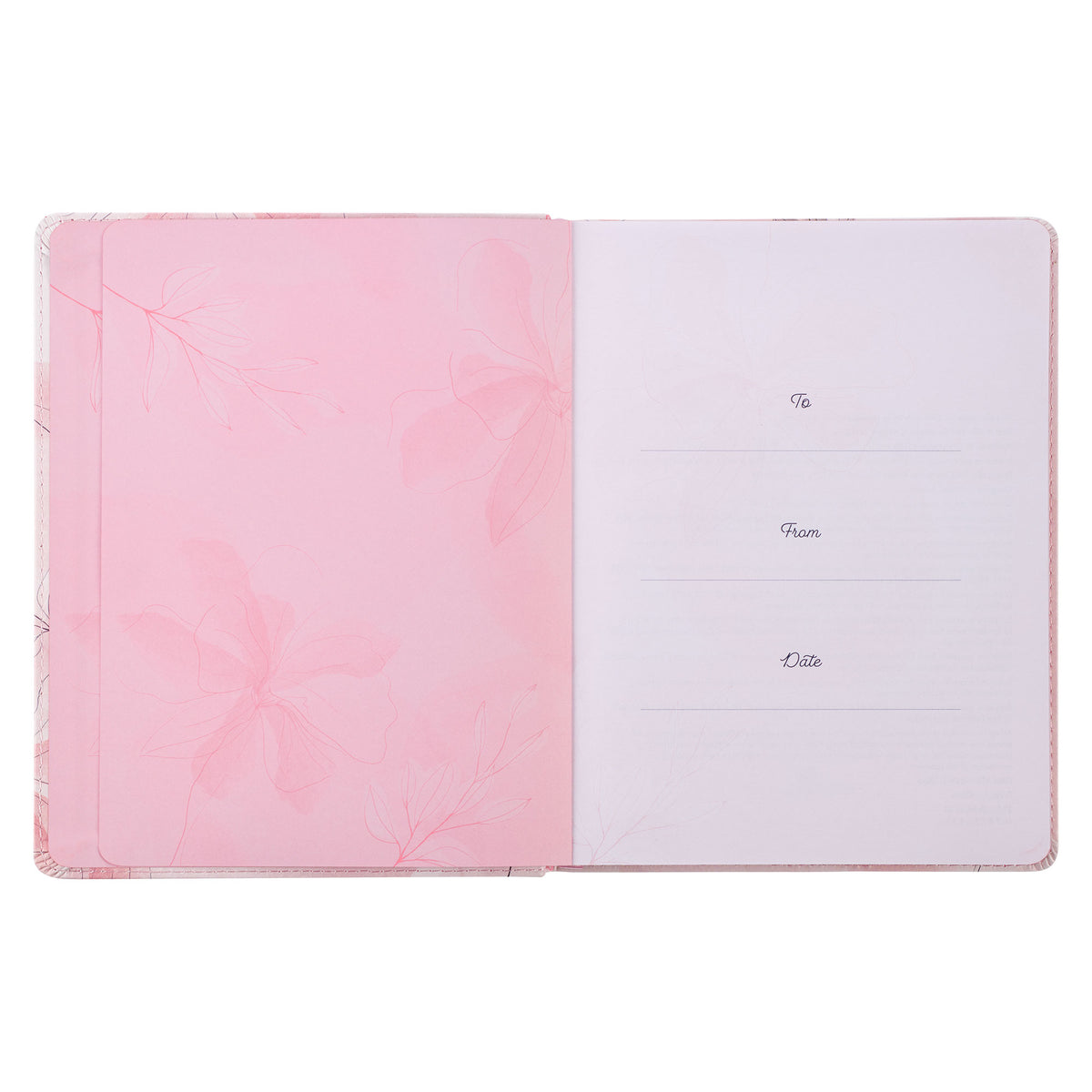 Rest in Me Pink Faux Leather Devotional by Christian Art Gifts, product view 4