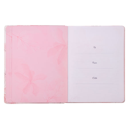 Rest in Me Pink Faux Leather Devotional by Christian Art Gifts, product view 4