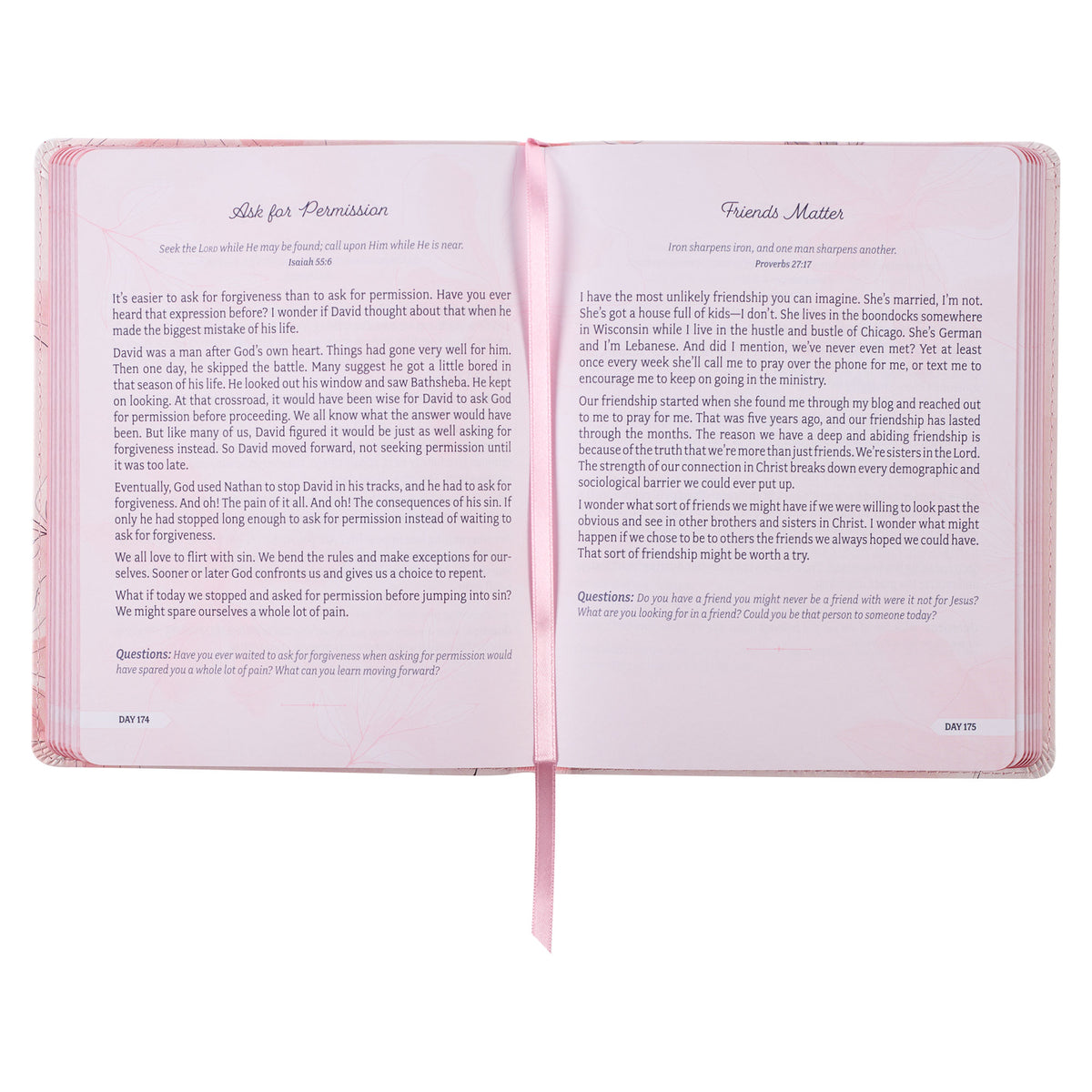 Rest in Me Pink Faux Leather Devotional by Christian Art Gifts, product view 5