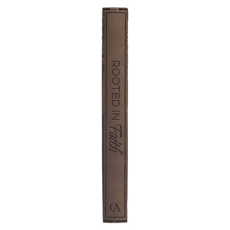 Rooted in Faith Brown Faux Leather Devotional by Christian Art Gifts, product view 7