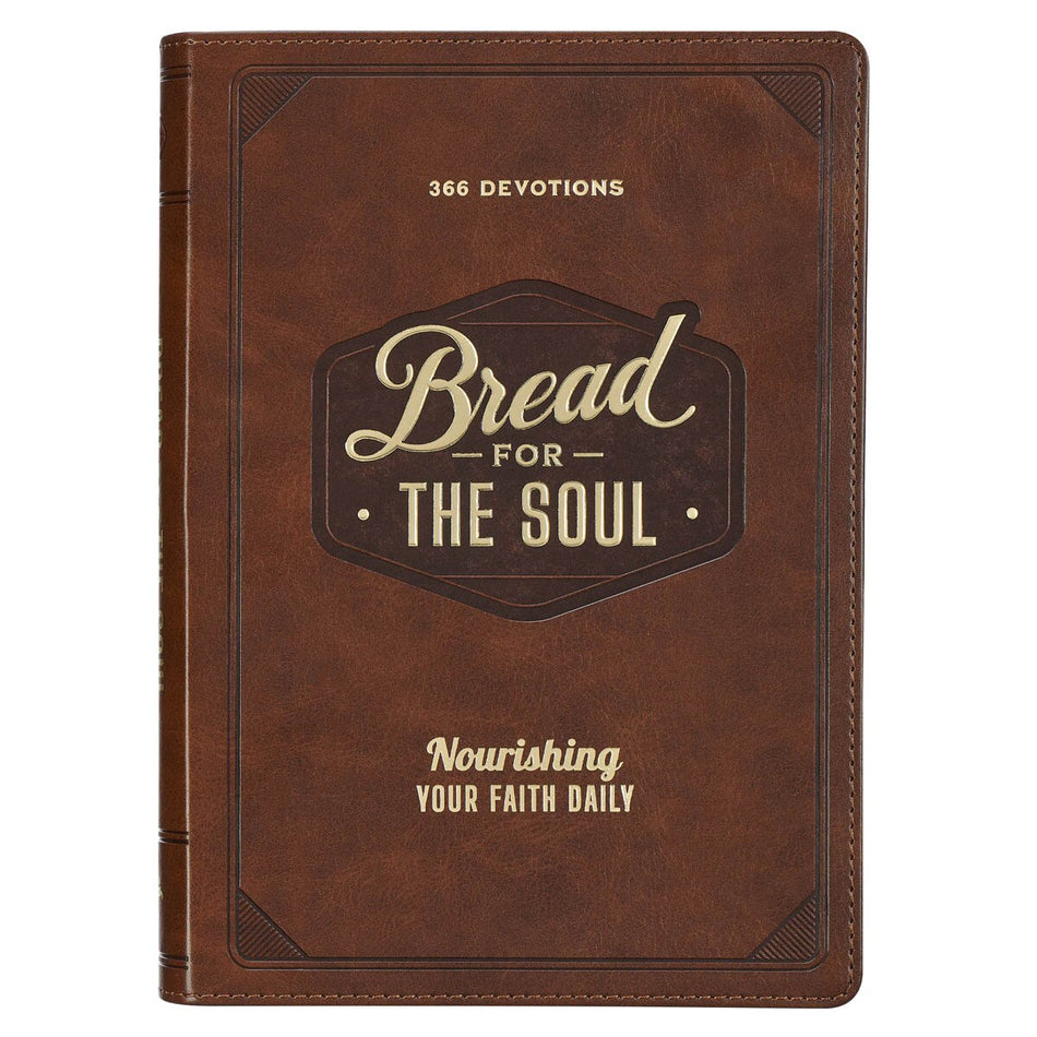 Bread for the Soul Brown Faux Leather Devotional by Christian Art Gifts