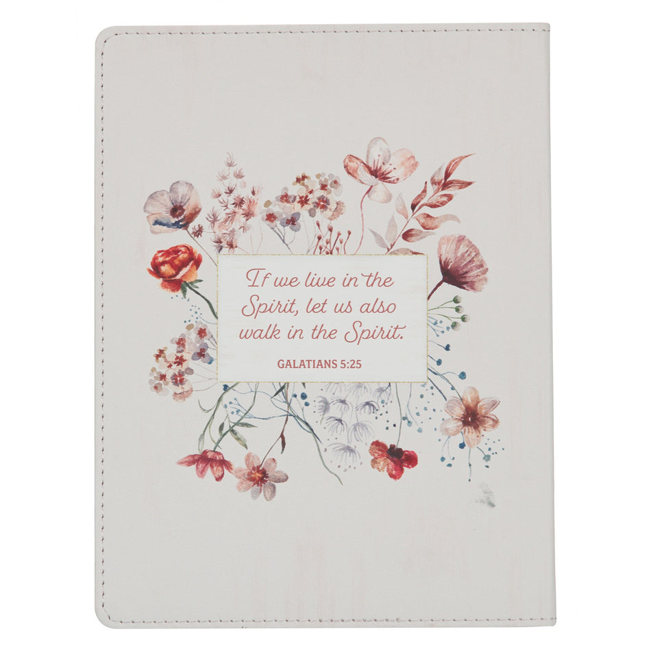 Walking in the Spirit Blush Pink Faux Leather Devotional by Christian Art Gifts, product view 2