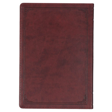 Pursuing God Saddle Tan Faux Leather Devotional Large Print Edition by Christian Art Gifts, product view 5