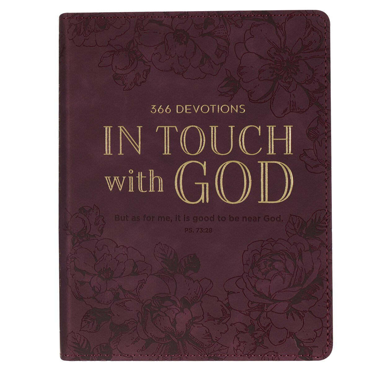 In Touch with God Maroon Faux Leather Devotional by Christian Art Gifts