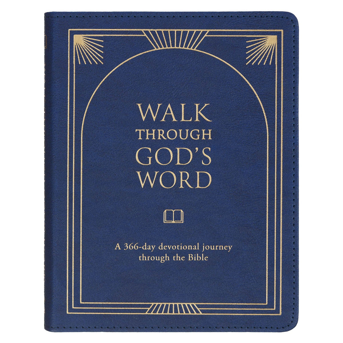 Walk Through God’s Word Navy Faux Leather Devotional by Christian Art Gifts