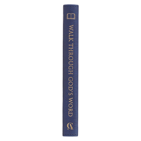 Walk Through God’s Word Navy Faux Leather Devotional by Christian Art Gifts, product view 6