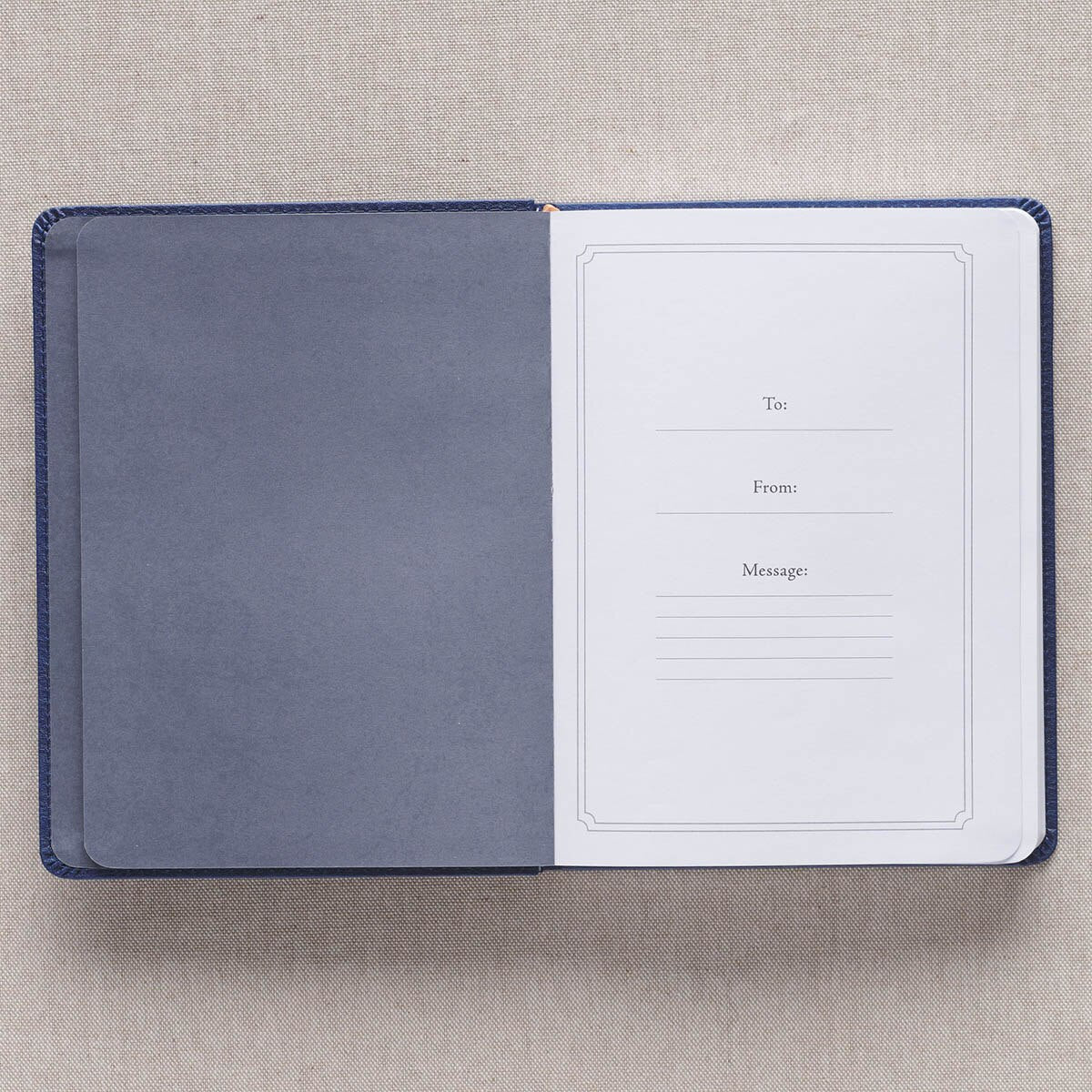 Walk Through God’s Word Navy Faux Leather Devotional by Christian Art Gifts, product view 3