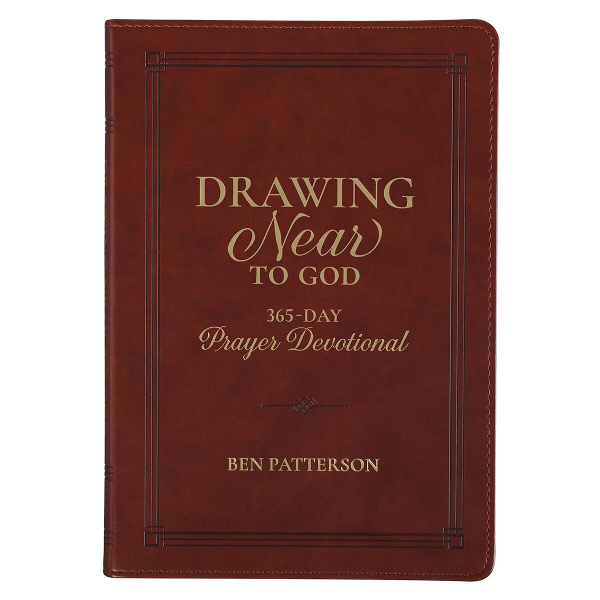 Drawing Near to God Saddle Tan Faux Leather Prayer Devotional by Christian Art Gifts