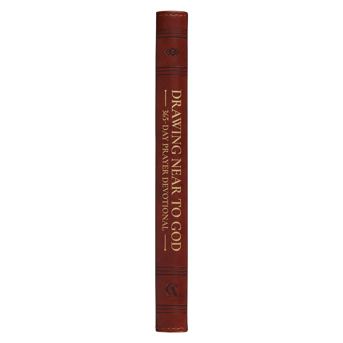 Drawing Near to God Saddle Tan Faux Leather Prayer Devotional by Christian Art Gifts, product view 6