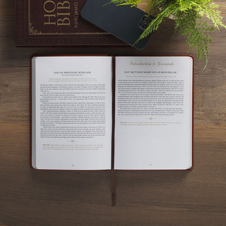 Drawing Near to God Saddle Tan Faux Leather Prayer Devotional by Christian Art Gifts, product view 3