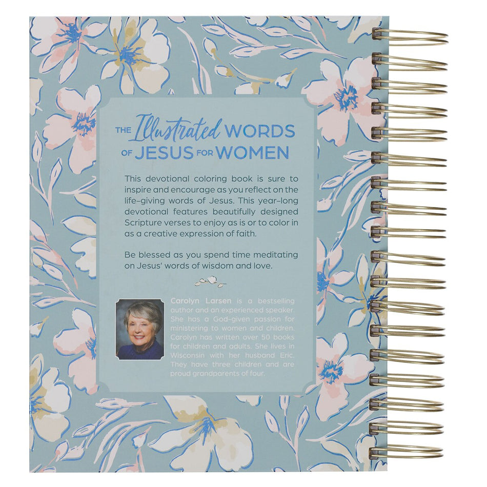 The Illustrated Words of Jesus for Women Wirebound Coloring Devotional by Christian Art Gifts, product view 2