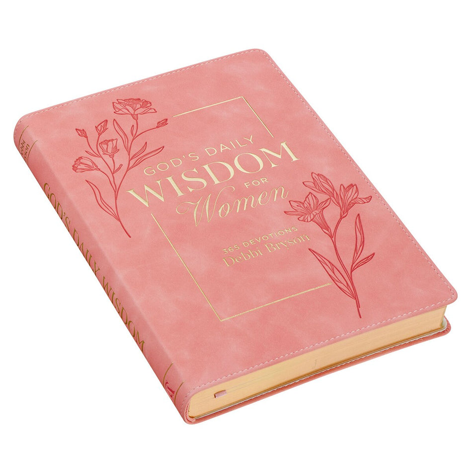 God’s Daily Wisdom for Women Pink Faux Leather Daily Devotional by Christian Art Gifts, product view 2