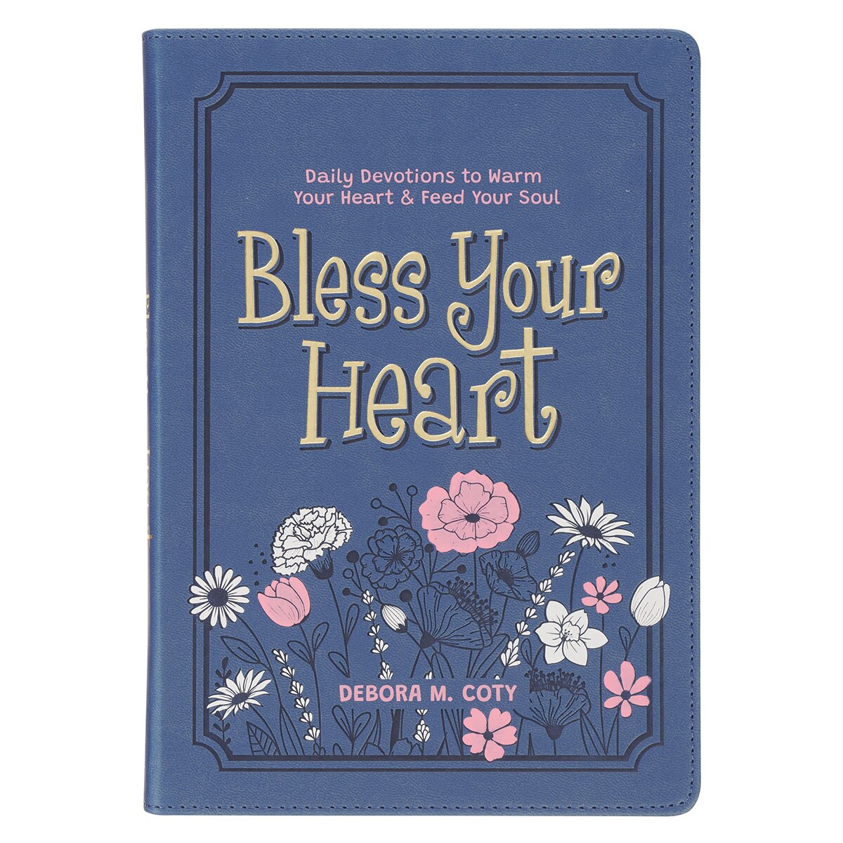 Bless Your Heart Blue Faux Leather Daily Devotional for Women by Christian Art Gifts