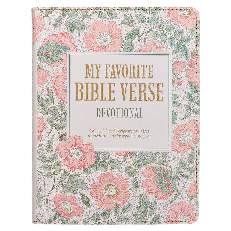 My Favorite Bible Verse Pink Faux Leather Devotional for Women by Christian Art Gifts