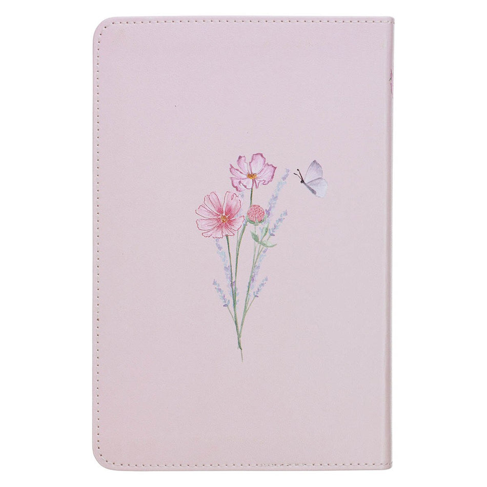 He Restores My Soul Pink Faux Leather Daily Devotional for Women by Christian Art Gifts, product view 2