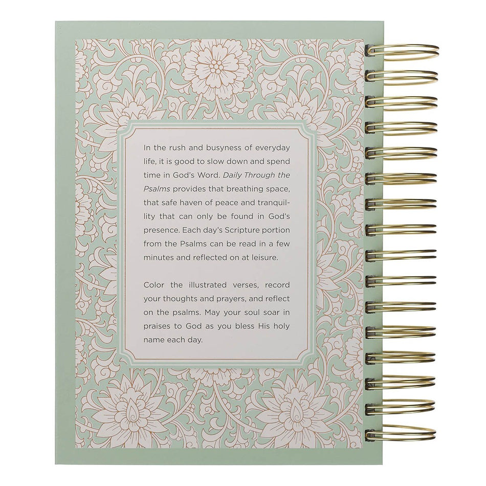 Daily Through the Psalms: A 365-Day Spiral-bound Creative Journal by Christian Art Gifts, product view 2