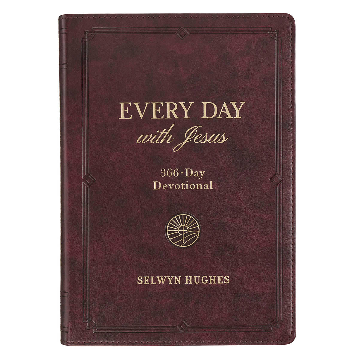 Every Day with Jesus: 366-Day Burgundy Faux Leather Devotional by Christian Art Gifts