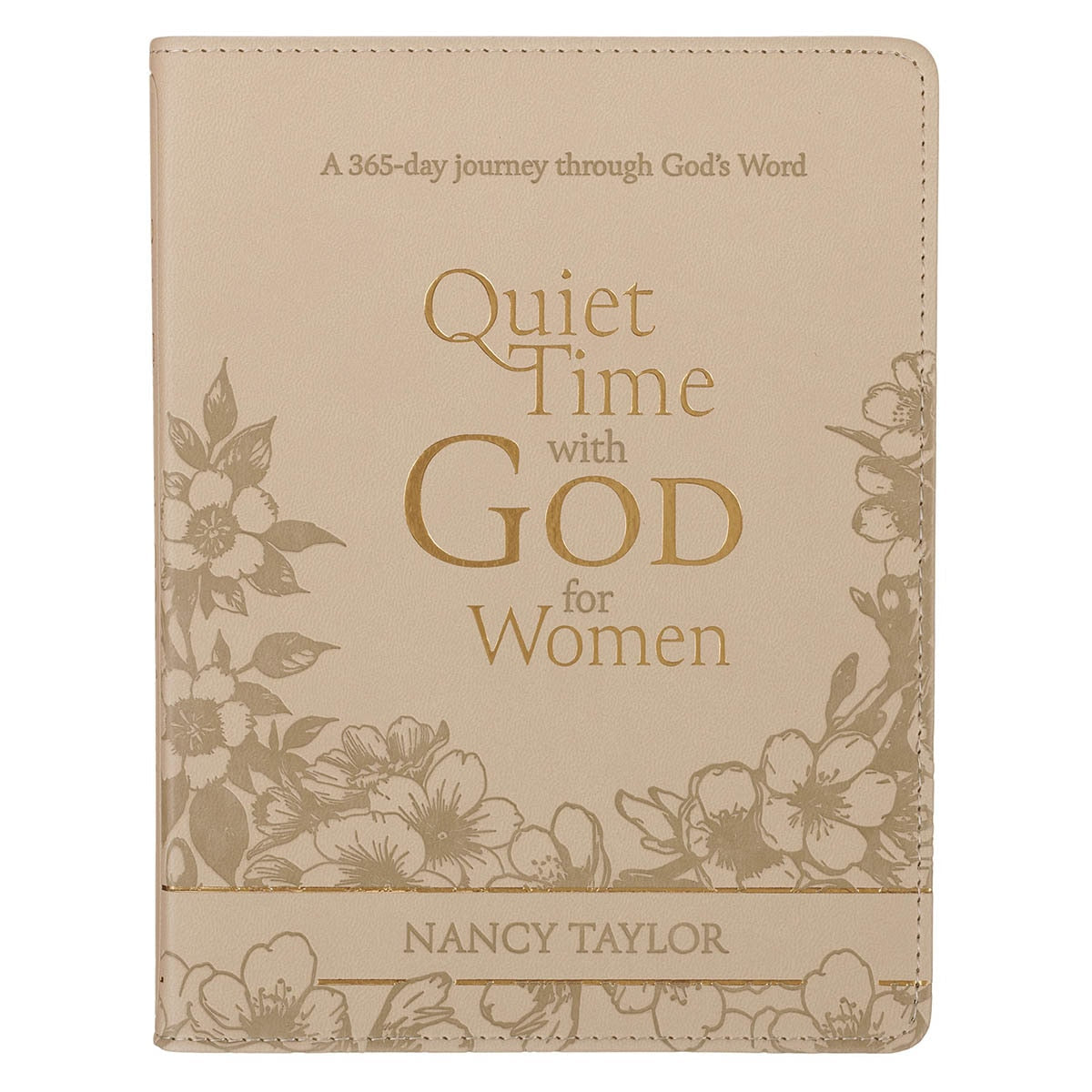 Quiet Time with God for Women Tan Faux Leather Devotional by Christian Art Gifts
