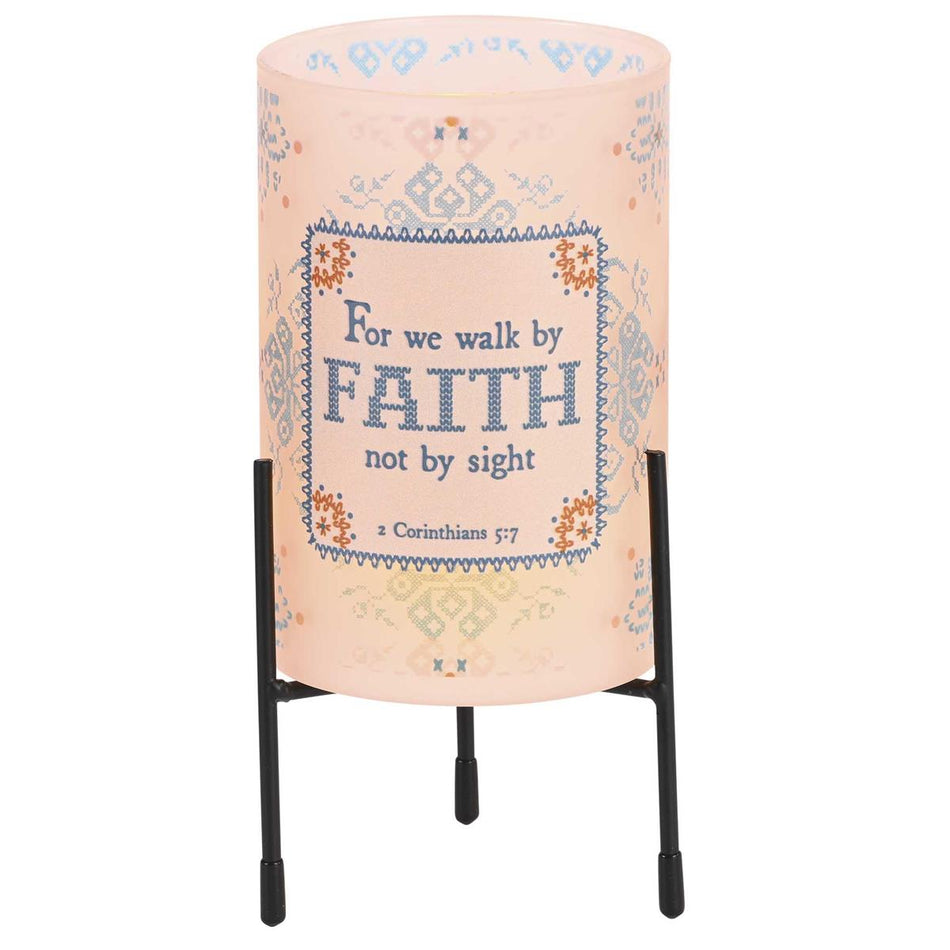 Hurricane Candleholder Blush For We Walk by Dicksons