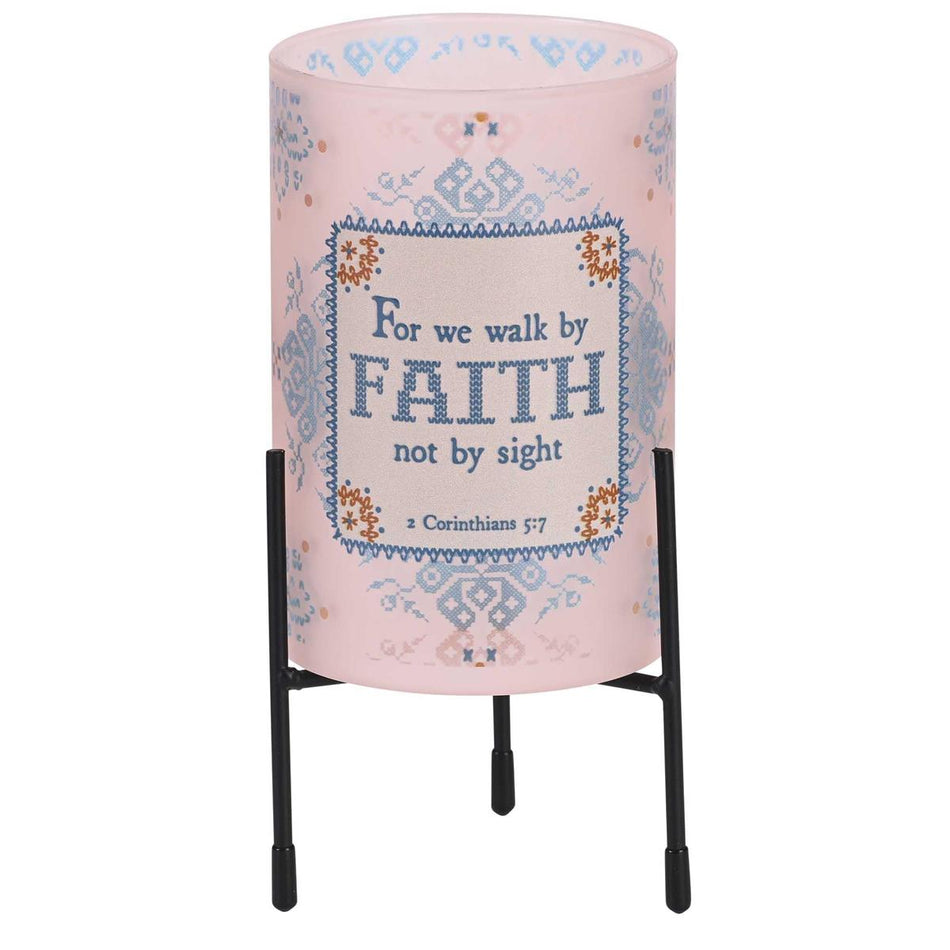Hurricane Candleholder Blush For We Walk by Dicksons, product view 2