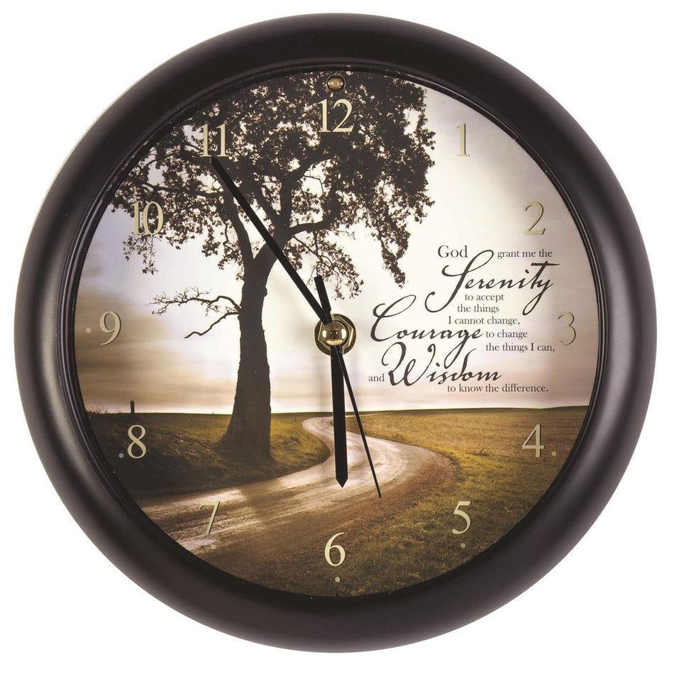 Clock Serenity Prayer Musical 8in by Dicksons