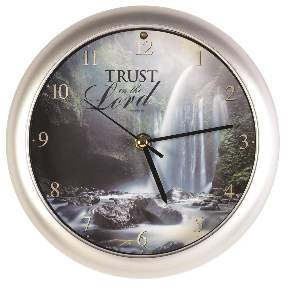 Clock Trust in the Lord Musical 8in by Dicksons