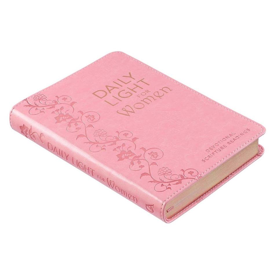 Daily Light for Women Pink Faux Leather Devotional by Christian Art Gifts, product view 2