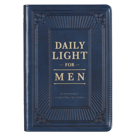 Daily Light for Men Blue Faux Leather Devotional by Christian Art Gifts
