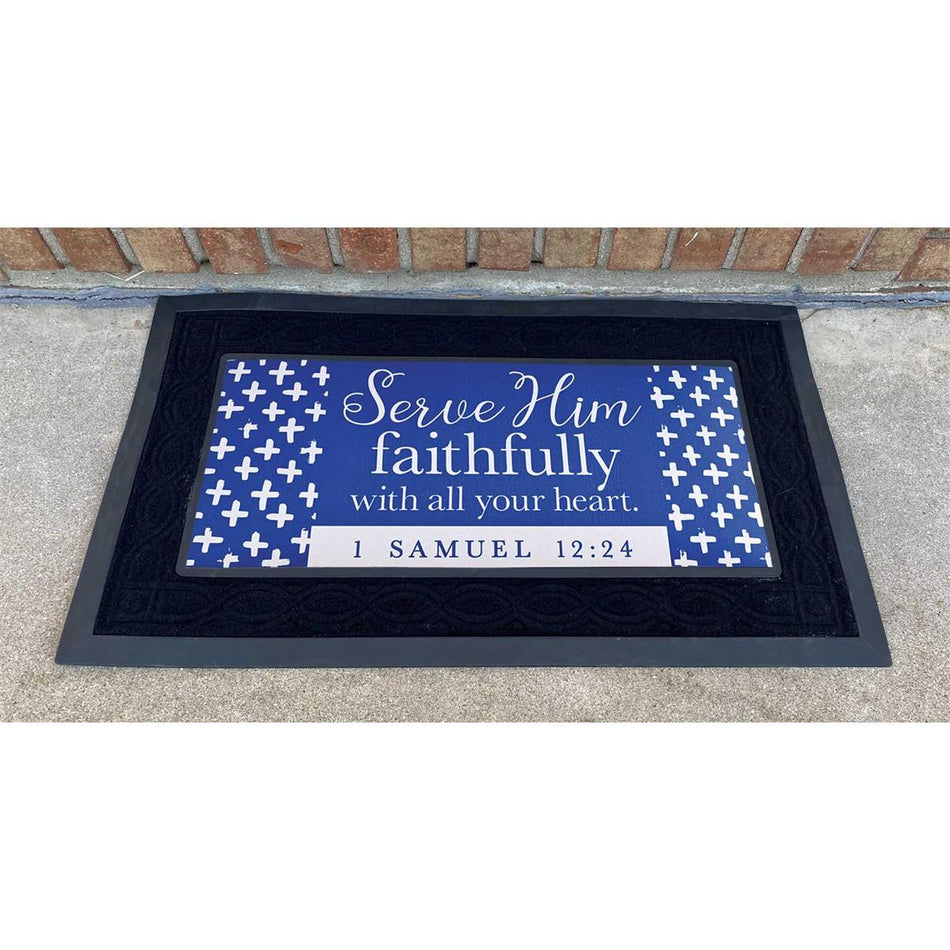 Doormat Insert Serve Him Faithfully by Dicksons, product view 2