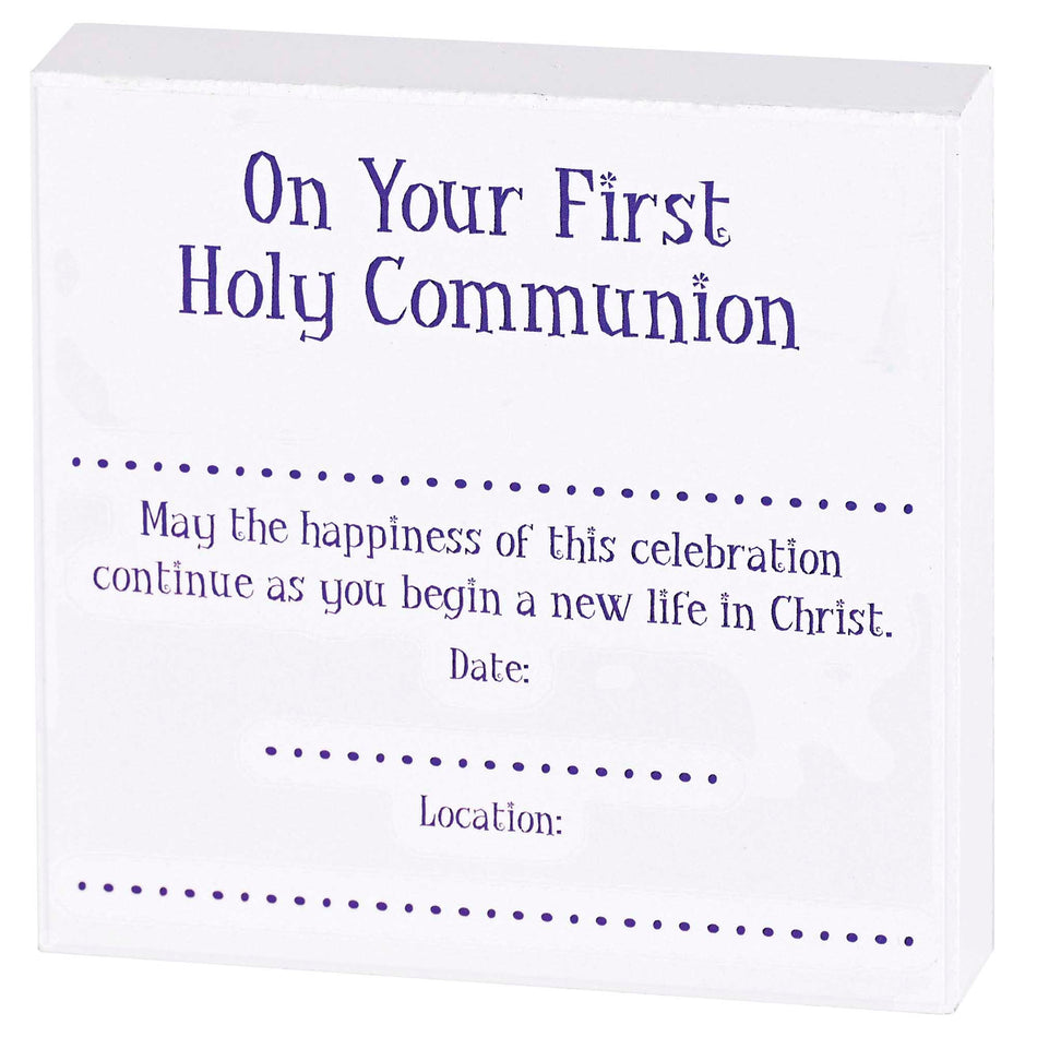 Tabletop Plaque 2Sided 1st Communion Boy by Dicksons, product view 2