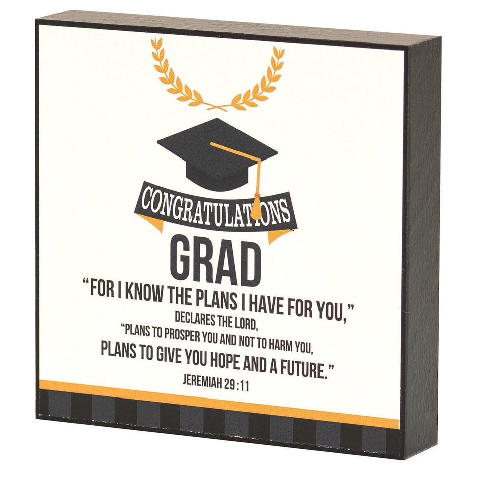 Plaque Graduation for I Know MDF 4"X4" by Dicksons
