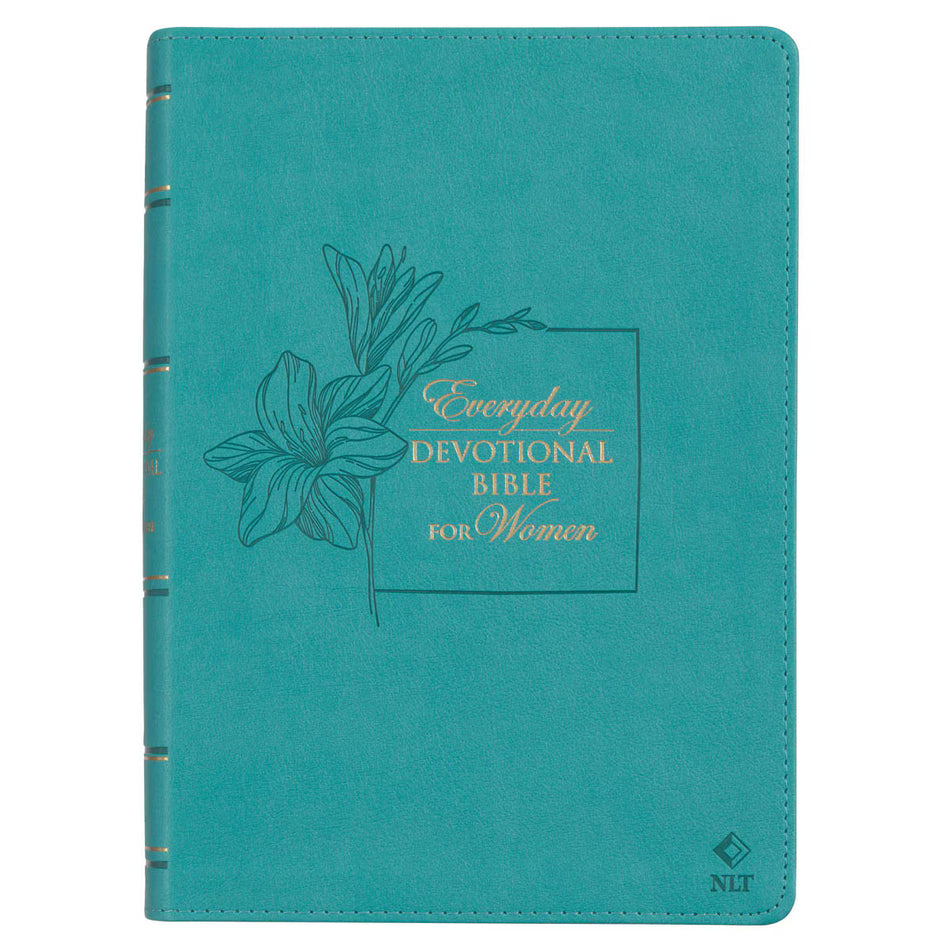 Floral Teal Faux Leather NLT Everyday Devotional Bible for Women (Copy)