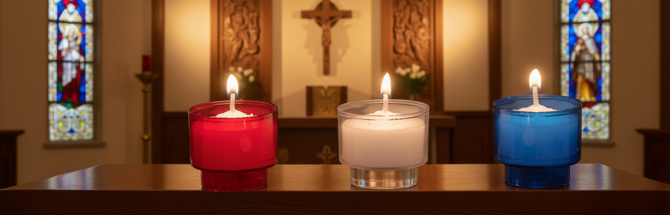 Dispoz-A-Lite 4-Hour Devotional Votive Candles | Ruby / Crystal / Blue | Case of 288