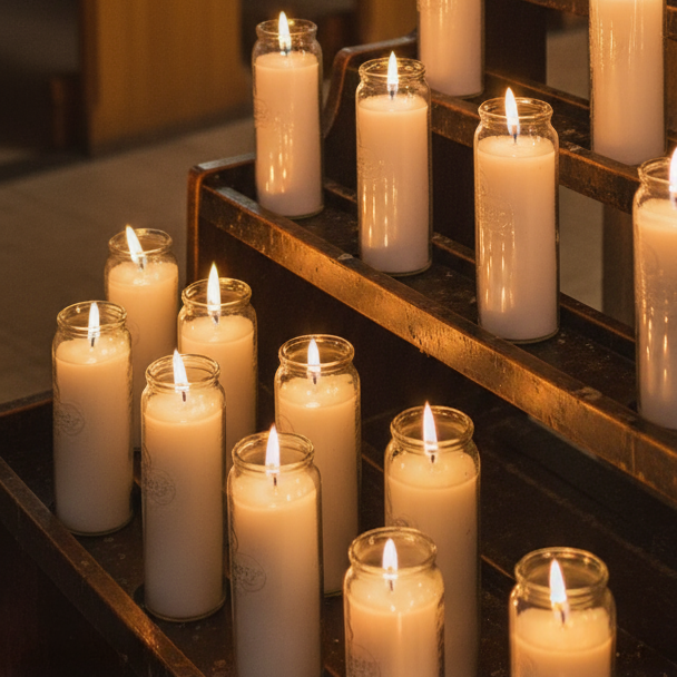 Devotional 6-Day Glass Sanctuary Candle | Clear | Case of 12
