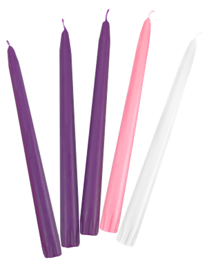 Emkay 10" Tapers - 3 Purple & 1 Rose & 1 White