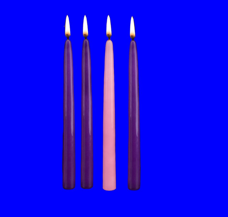 Traditional Advent Refill 10″ | 3 Purple + 1 Rose | 4-piece set