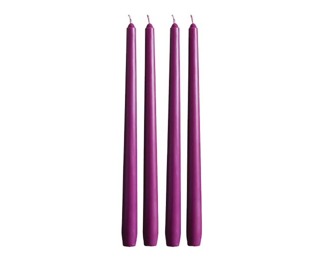 Emkay 15" Advent Tapers - Set of 4 (Purple)