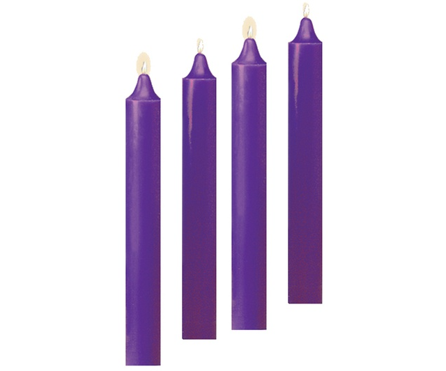 Emkay 17" x 1-1/2" 51% Beeswax Advent Church Candle Set - 4 Purple