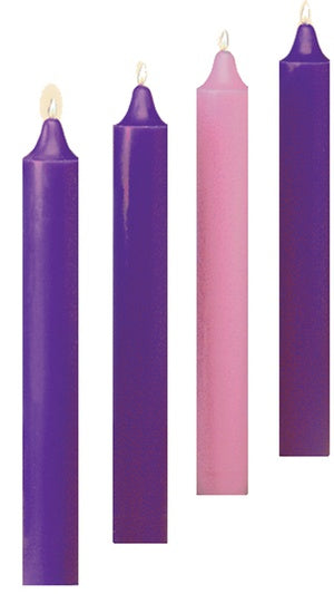 Emkay 17" x 1-1/2" 51% Beeswax Advent Church Candle Set - 3 Purple 1 Pink