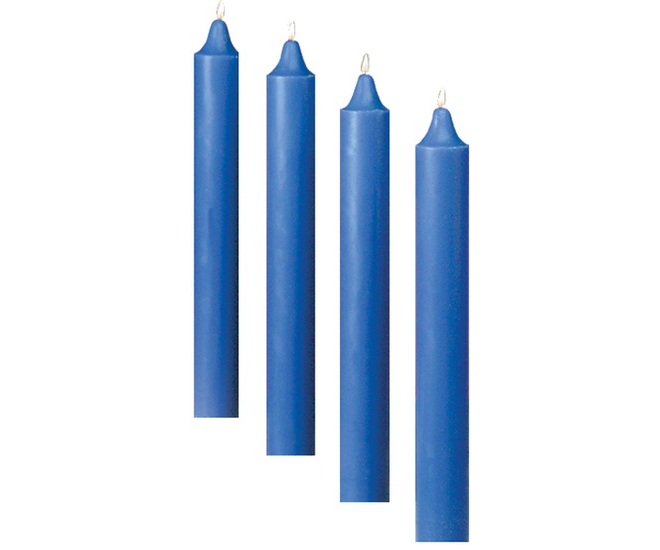 Emkay 12" x 1-1/2" 51% Beeswax Advent Church Candle Set - 4 Blue