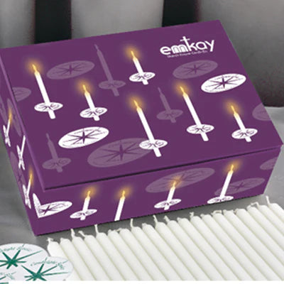 Easter Vigil Service Candle Kit | 10” Straight-Sided Cierges | 100 Candles per Case