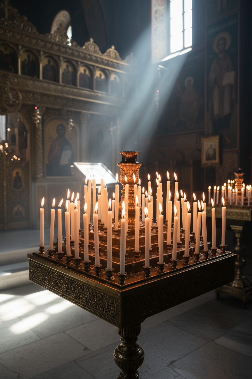 Orthodox Votive & Restaurant Candles | 10” x 15/32” Russian 20’s | 120 Candles per Carton