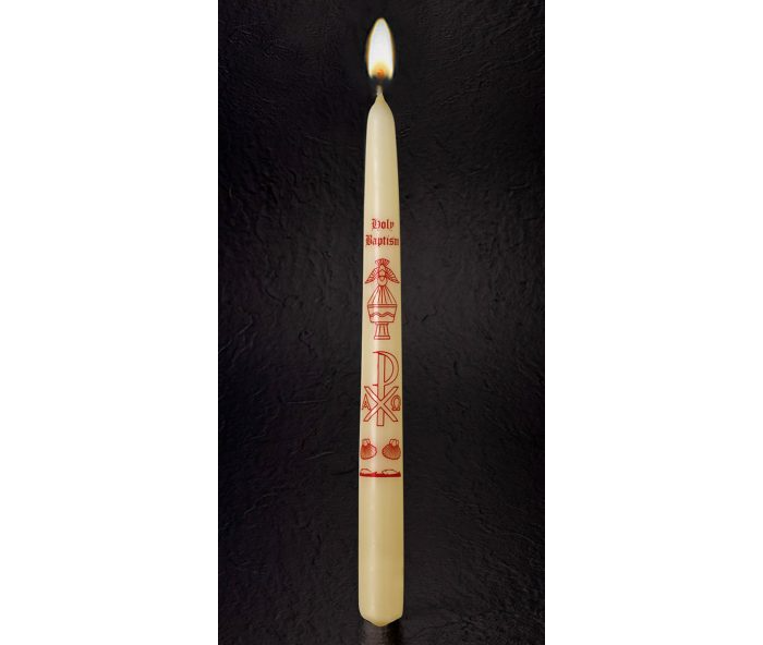 Emkay "Holy Baptism" Baptismal Candle - Each