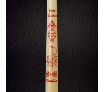 Emkay "Holy Baptism" Baptismal Candle - Each