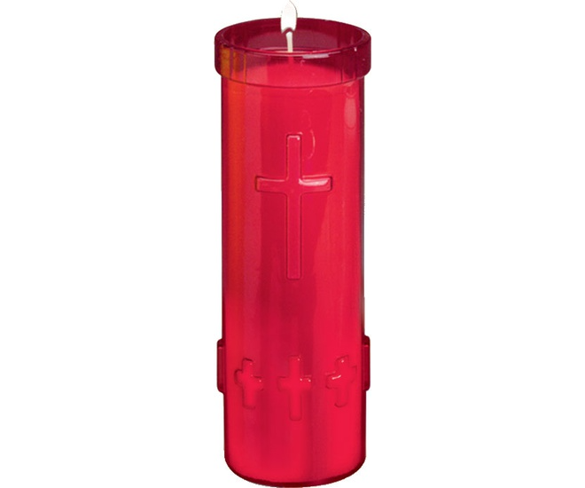 6-Day Devotional Candle in Clear, Blue, or Ruby Containers - Case of 24