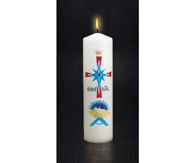 3" x 11" Christ the King Candle