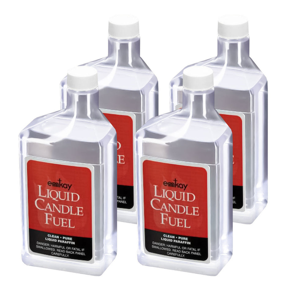 Liquid Refillable Candle Fuel - Emkay (Pack of 4 Quarts)