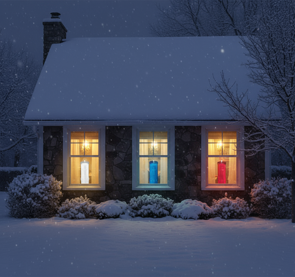 Unbreakable 6-Day Devotional Candle | Crystal / Ruby / Blue | Case of 24